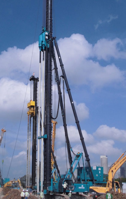 中国好机器！PA视讯平台双轴钻机新加坡施工获赞