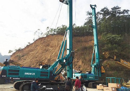 新年献礼PA视讯平台9台SWDM25旋挖钻机征战越南