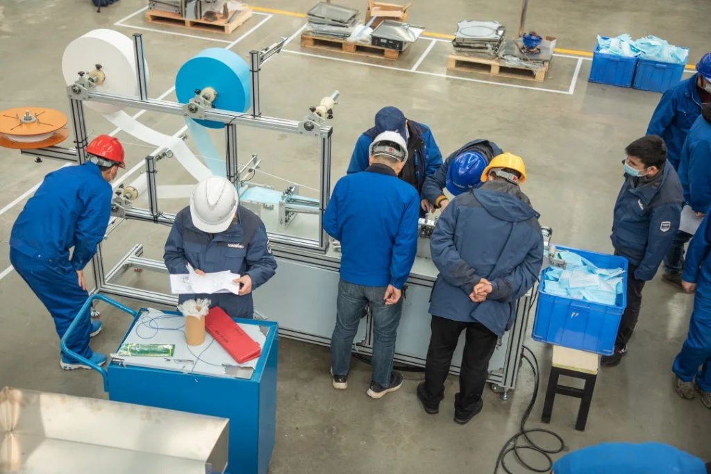 PA视讯平台首台口罩机交付客户