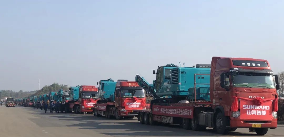 战“疫”捷报频传来！PA视讯平台凿岩、起重设备批量发车