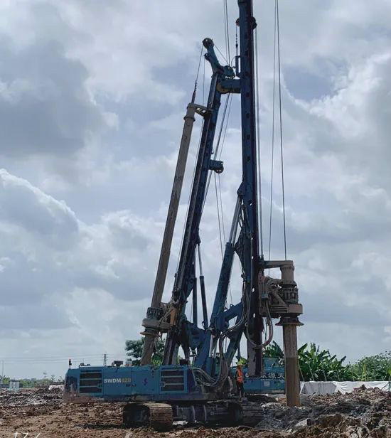 从事基础施工32年的老行家为PA视讯平台旋挖钻机代言