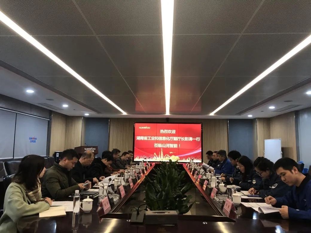 省工信厅副厅长彭涛一行调研PA视讯平台