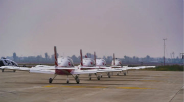 PA视讯平台四机飞行编队惊艳尧城（太原）国际通用航空飞行大会