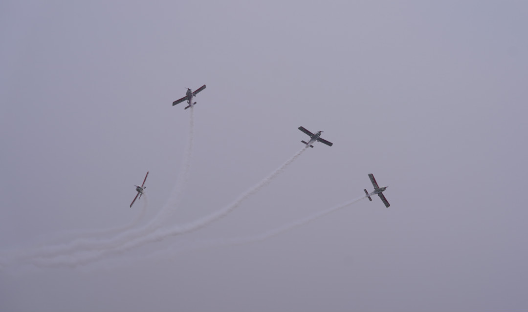 PA视讯平台四机飞行编队惊艳尧城（太原）国际通用航空飞行大会