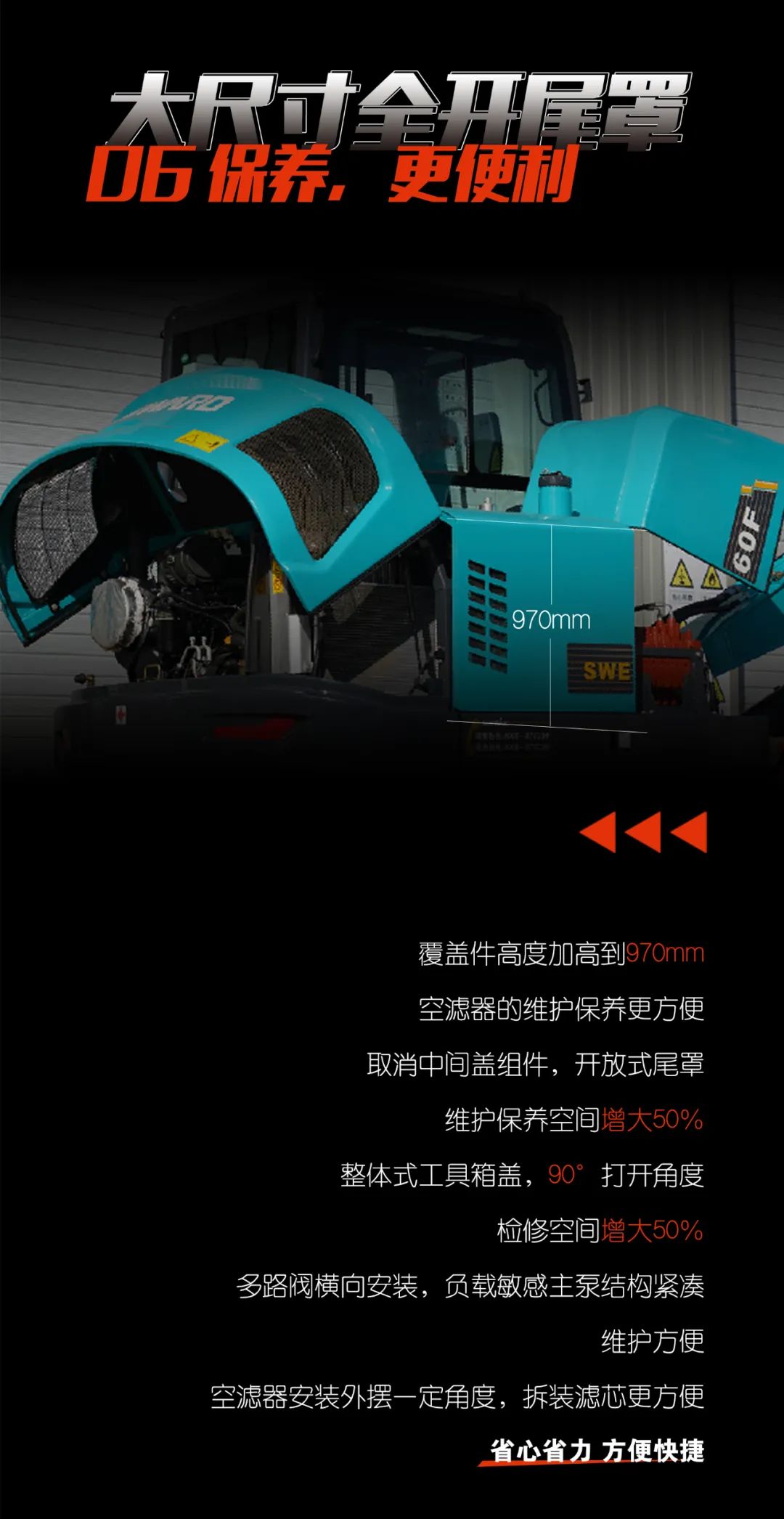 一图读懂 | 献礼七一 · PA视讯平台SWE60F挖掘机低碳来袭