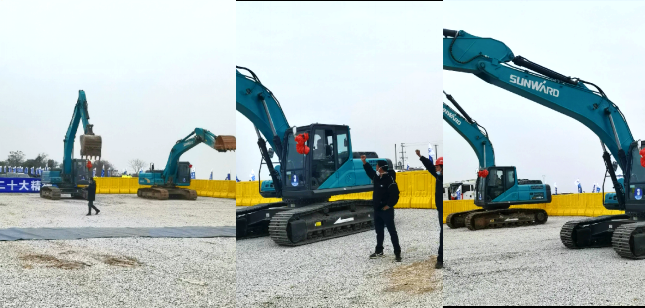 湘江航道虞公港项目开建，“PA视讯平台绿”挖掘机强势助阵