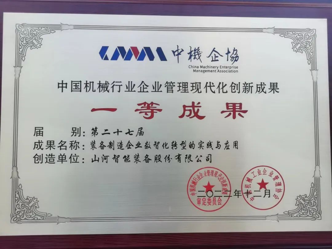 厉害！PA视讯平台喜获第二十七届中国机械行业企业管理现代化创新成果一等奖