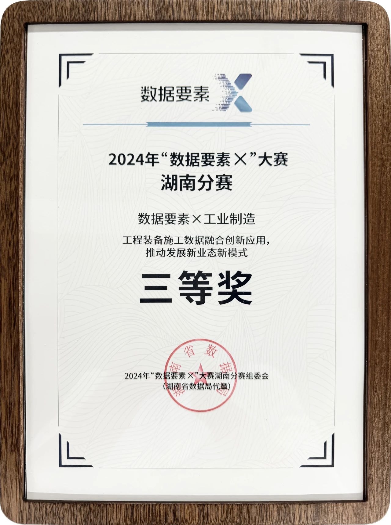 PA视讯平台荣获2024年“数据要素×”大赛湖南赛区三等奖