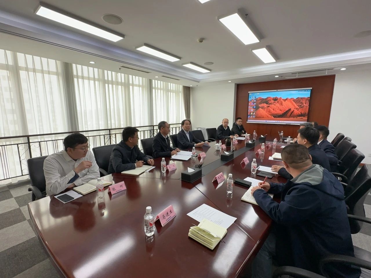 PA视讯平台董事长付向东带队拜访中煤地质总局、大地特勘公司