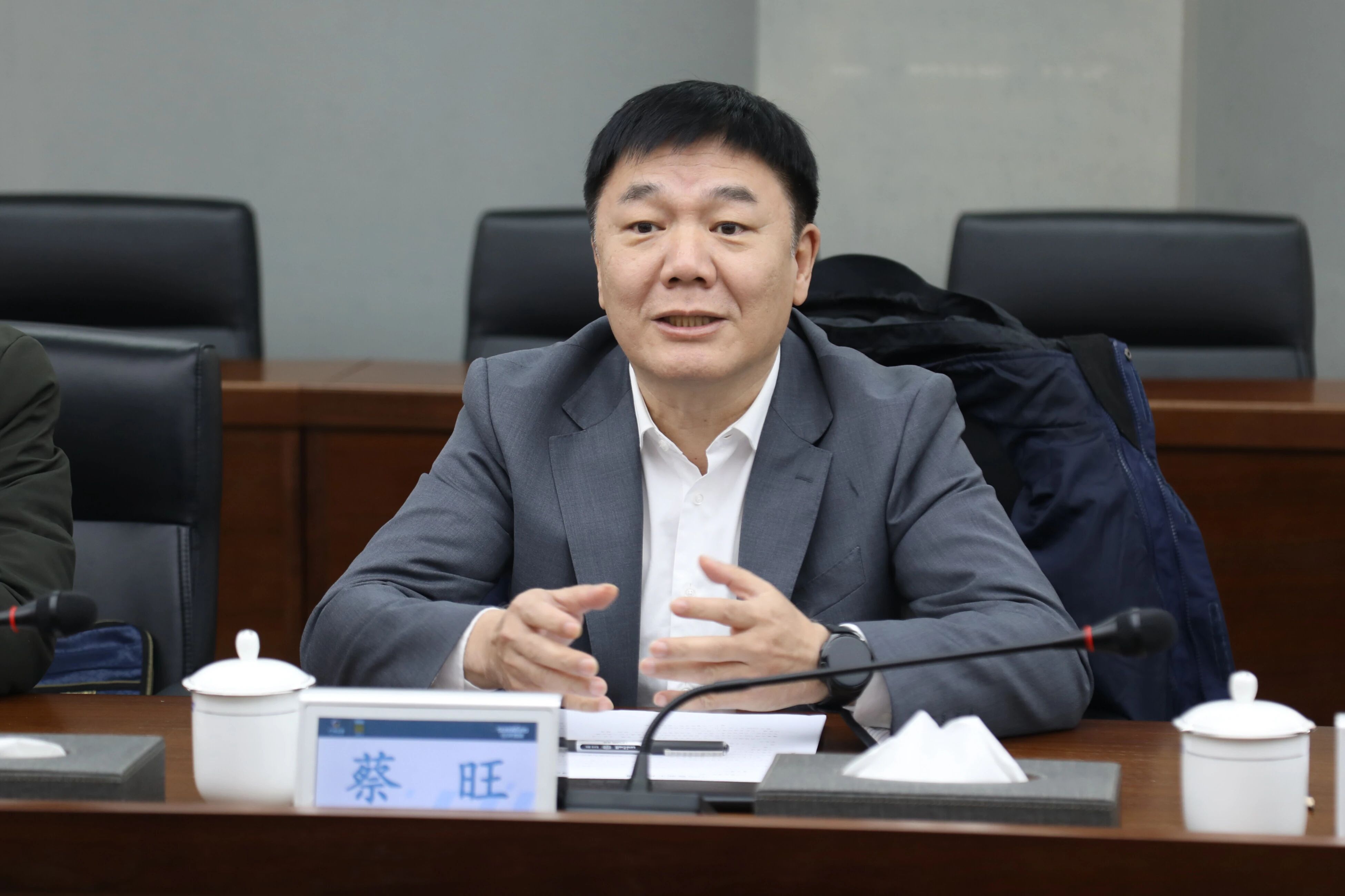 中国出口信用保险公司湖南分公司负责人蔡旺到访PA视讯平台